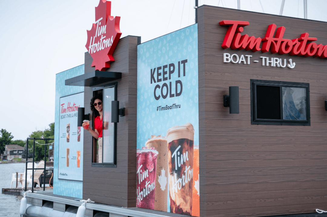 Tim Hortons Offers a ‘Boat-Thru’ During Long Weekend