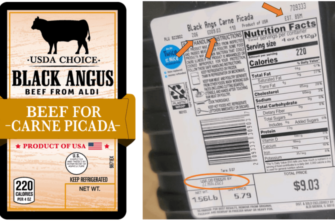 USDA Issued Public Health Alert for Raw Beef Sold at Aldi Stores