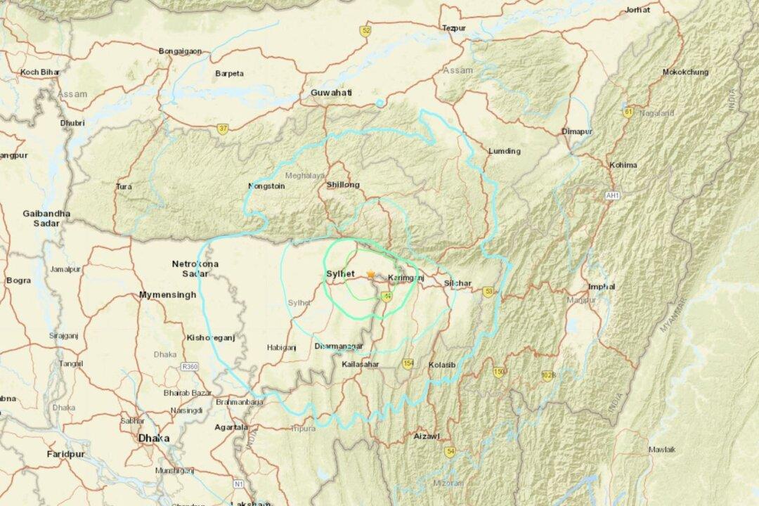 5.5 Magnitude Earthquake Strikes Along Border of Northeast India and Bangladesh