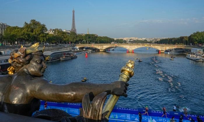 ‘What a Special Place to Be In.’ Triathletes Swim in the Seine Ahead of Paris Olympics