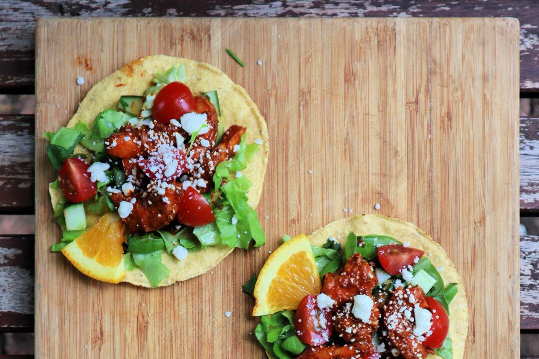 Spicy Shrimp Tostadas