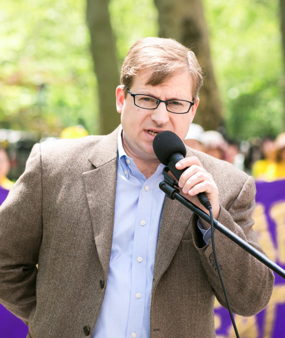 Levi Browde, executive director of the Falun Dafa Information Center. (Benjamin Chasteen/The Epoch Times)