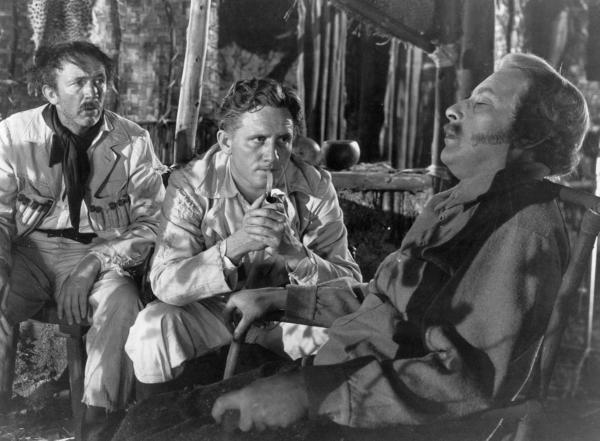 (L–R) Jeff Slocum (Walter Brennan), Henry M. Stanley (Spencer Tracy), and David Livingstone (Cedric Hardwicke), in “Stanley and Livingstone.” (20th Century Fox)