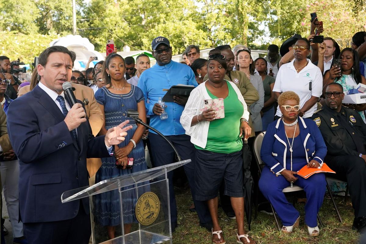 DeSantis Heckled at Jacksonville Shooting Vigil, Then Defended by Local Democrat Official