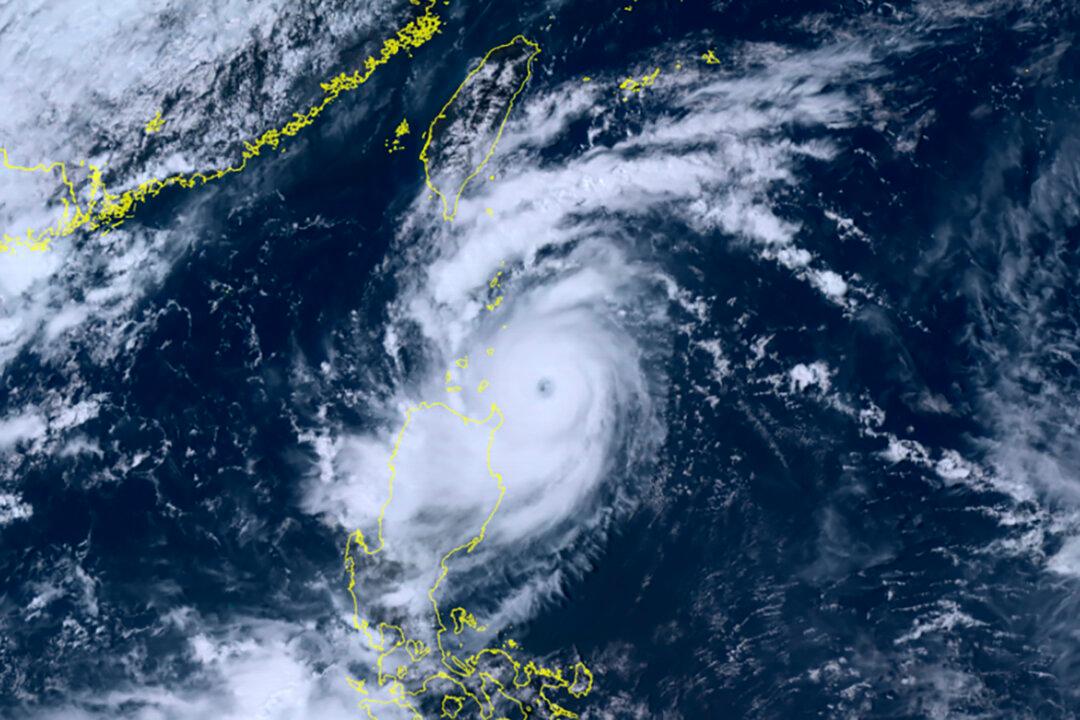 Typhoon Saola Strengthens as It Passes Taiwan on Its Way to China
