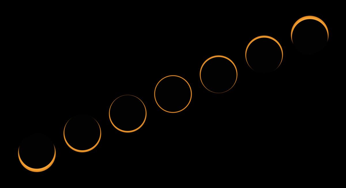 A ring of fire eclipse viewed in December 2019 from Tamil Nadu, India. (Alameen R/Shutterstock)