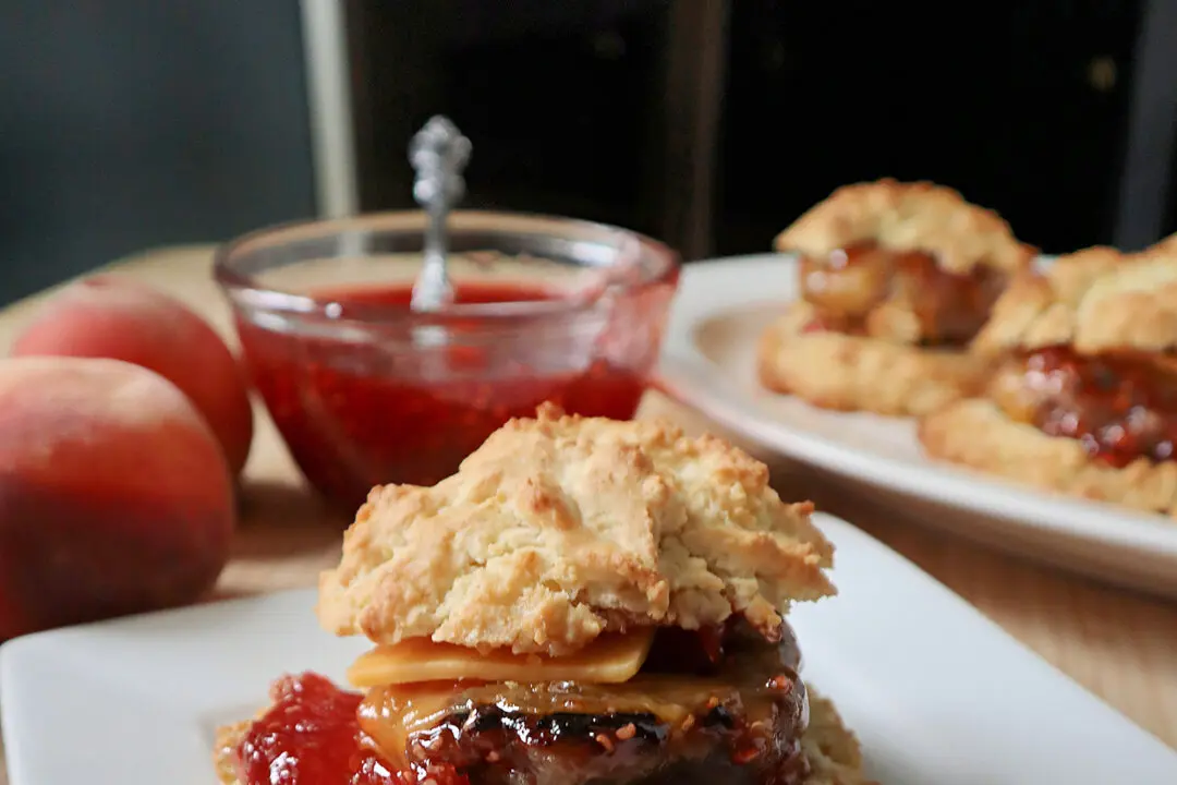 Sausage Breakfast Biscuits With Fruit Jam
