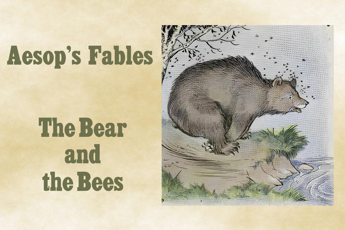 Aesop’s Fables: This Poor Bear Could Save Himself Only by Diving Into a Pool of Water