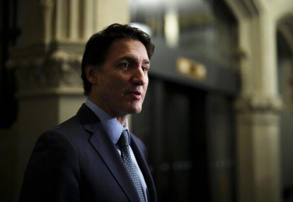 Prime Minister Justin Trudeau arrives to a caucus meeting on Parliament Hill in Ottawa on Oct. 4, 2023. (The Canadian Press/Sean Kilpatrick)
