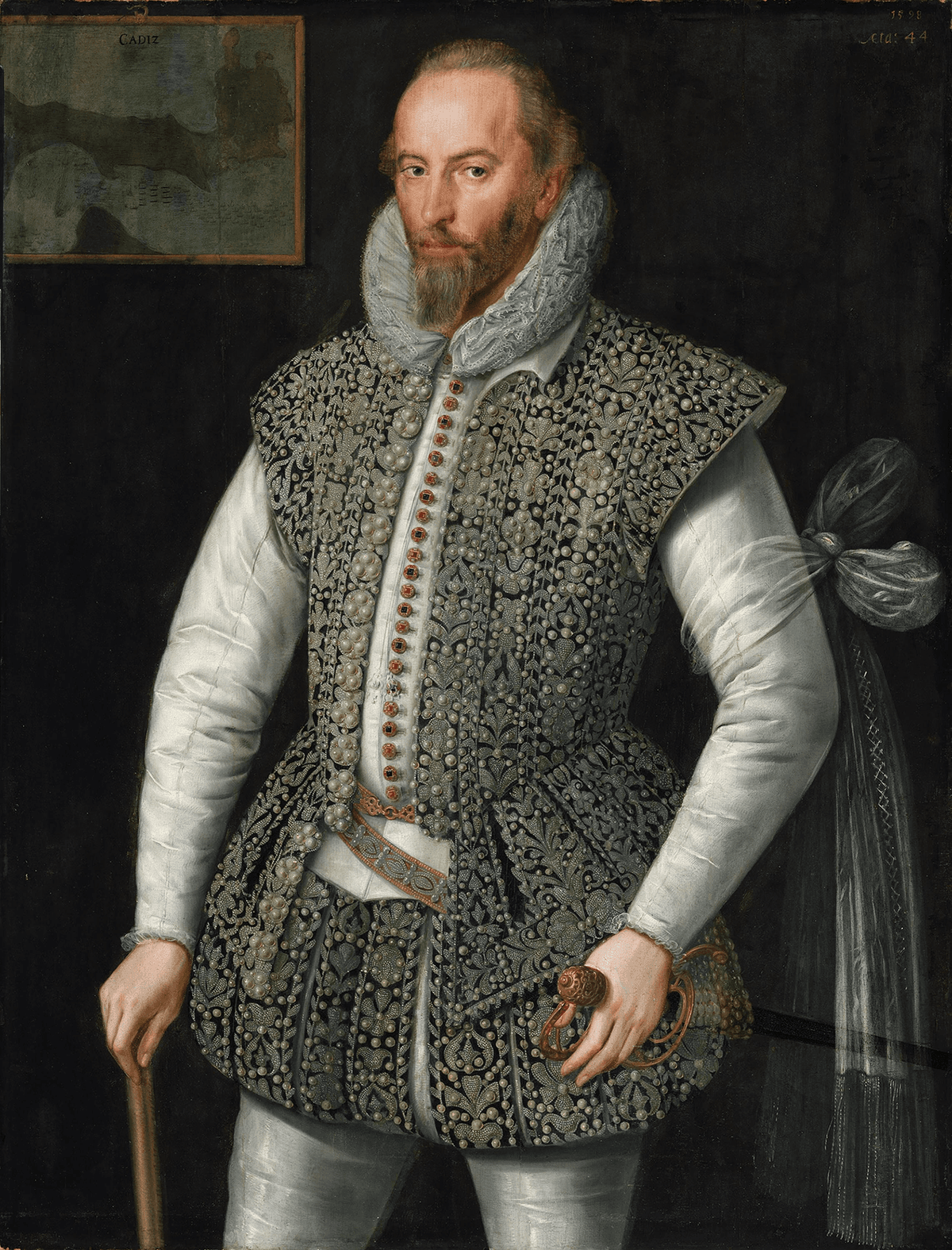 "Sir Walter Raleigh," 1598, by William Segar. Oil on canvas. National Gallery of Ireland, Dublin. (Public Domain)