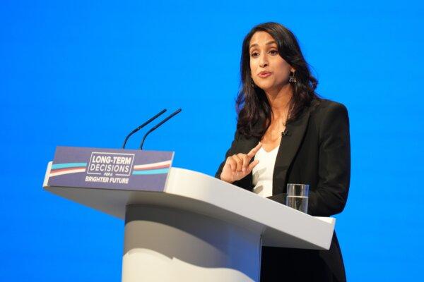 Secretary of State for Energy Security and Net Zero Claire Coutinho during the Conservative Party annual conference at the Manchester Central convention complex in Manchester, England, on Oct. 2, 2023. (Danny Lawson/PA)