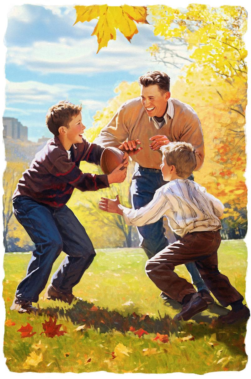 Being present in their children's lives is one of the qualities of a good dad. (Biba Kayewich)