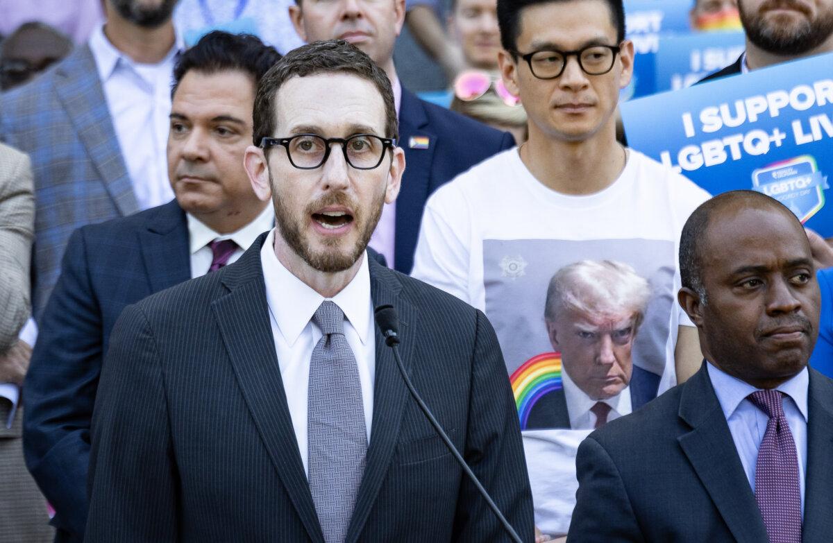 State Sen. Scott Wiener (D-San Francisco) attends an Equality California event at the California State Capitol in Sacramento, Calif., on Aug. 29, 2023. (John Fredricks/The Epoch Times)