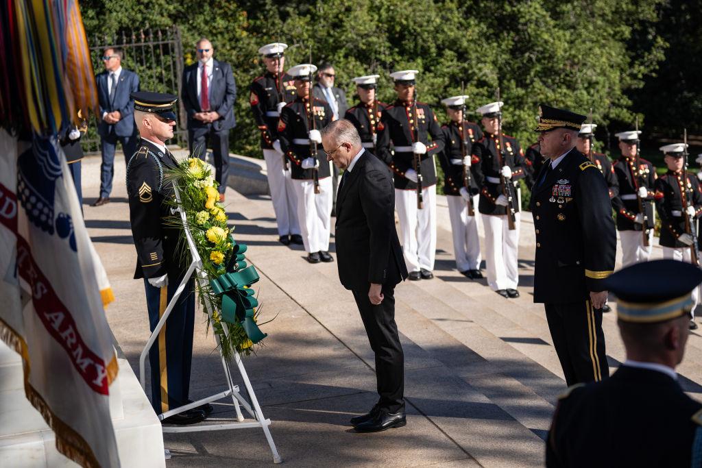 Australian Prime Minister Lays Wreath at Arlington During US Trip