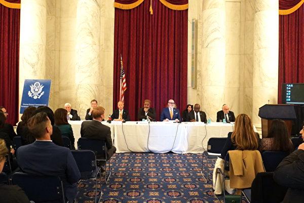 The United States Commission on International Religious Freedom (USCIRF) honors the 25th anniversary of the Frank Wolf International Religious Freedom Act with a ceremony at the Federal Senate on Oct. 23, 2023. (Li Chen/The Epoch Times)