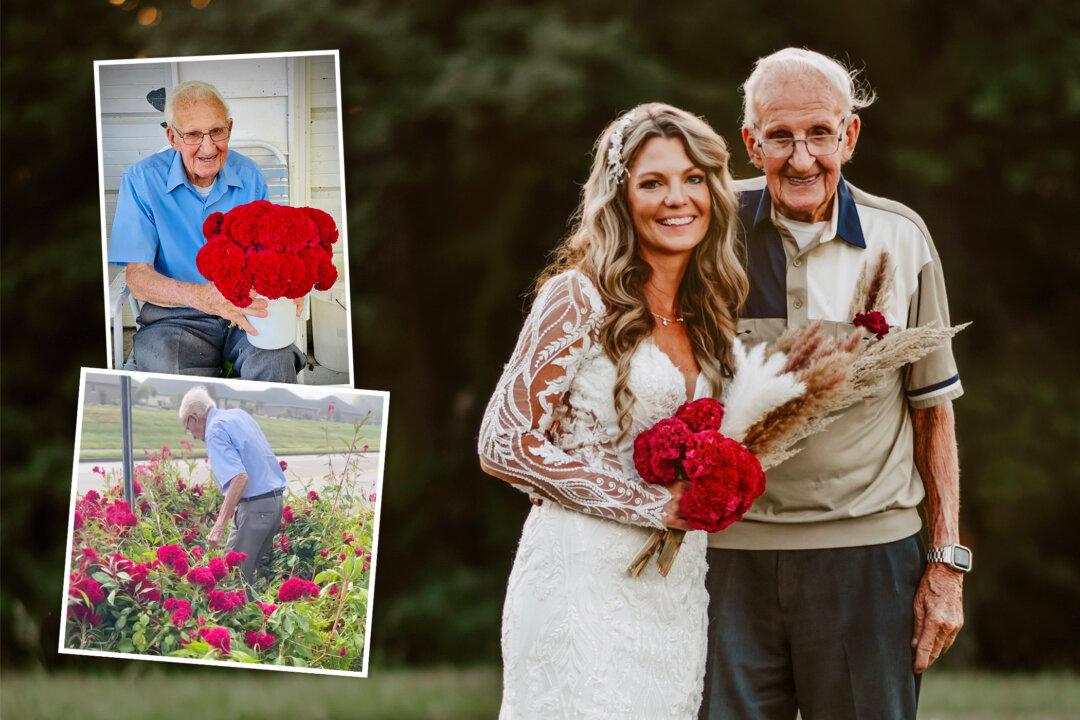 Grandpa, 94, Honors Treasured Memory by Growing and Picking Flowers for His Granddaughter’s Wedding