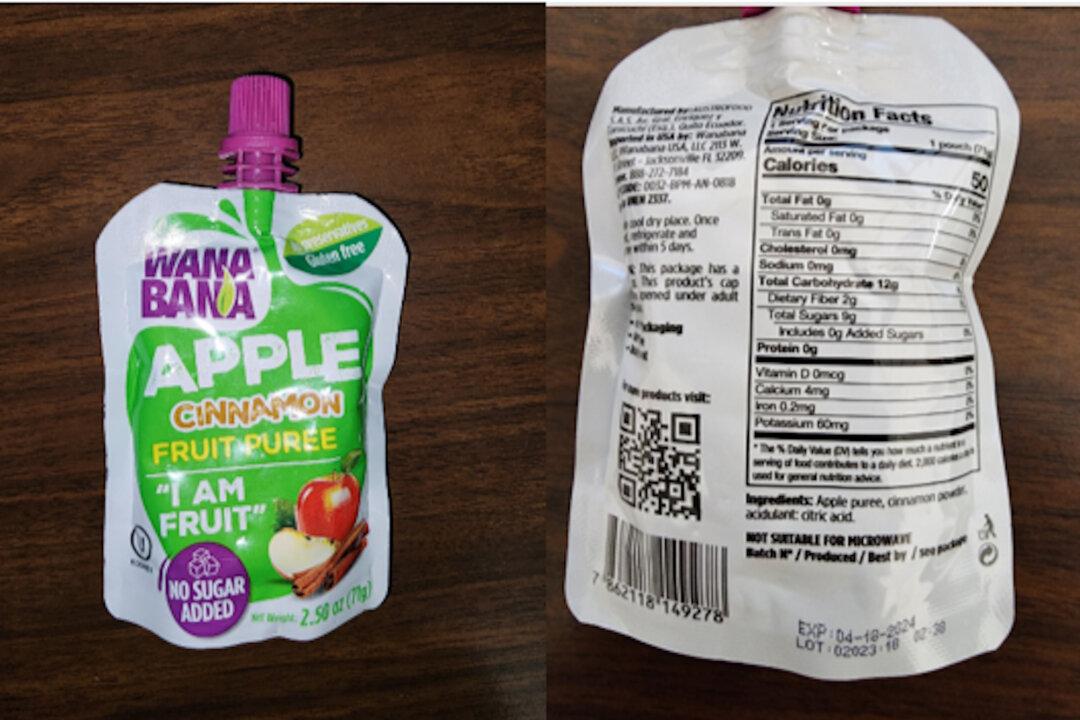 Parents Warned of ‘Extremely High’ Lead Contamination in Puree Fruit Pouches Sold Across US: FDA