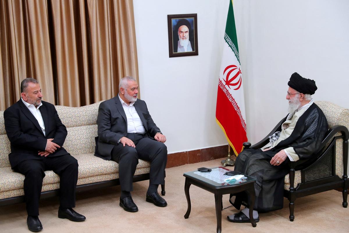 Iranian State Media Confirm Meeting Between Khamenei, Hamas’ Haniyeh in Tehran