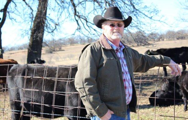 Texas cattle rancher Marte Mitchell on his ranch in Sunset, Texas. (Courtesy Marte Mitchell)