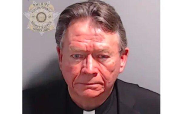 Stephen Cliffgard Lee on Aug. 25, 2023, in Atlanta after he surrendered and was booked. (Fulton County Sheriff’s Office via AP)