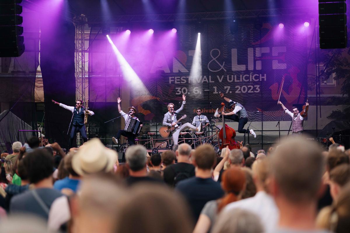 Big Bike Orchestra performs at the Art & Life festival in Ostrava City, the Czech Republic, in 2023. (Courtesy of Big Bike Orchestra)