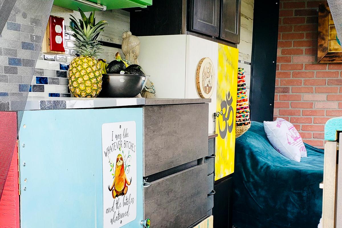 Sydnee Larken’s converted cargo trailer. (Courtesy of Syndee Larken)
