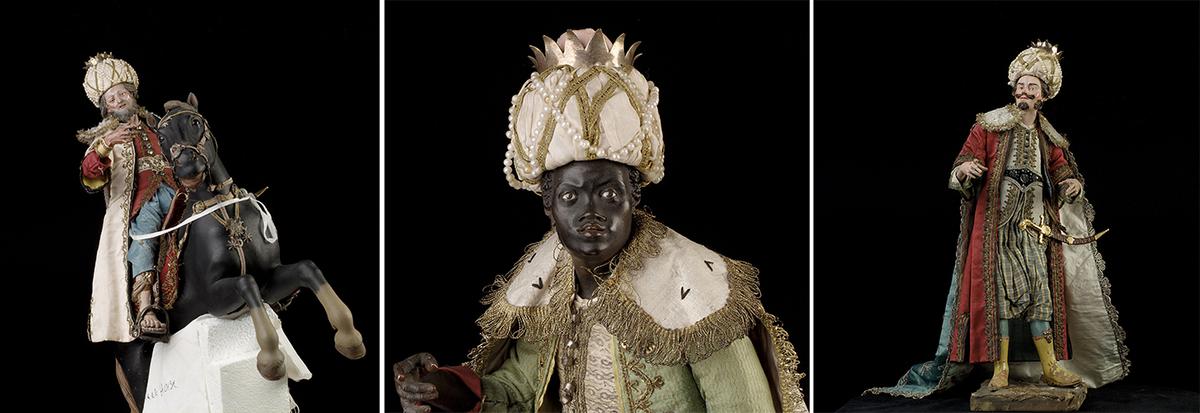(L-R) Elderly king, Moorish king, and king, second half 18th century, Naples. Gift of Loretta Hines Howard, The Metropolitan Museum of Art, New York City. (Public Domain)