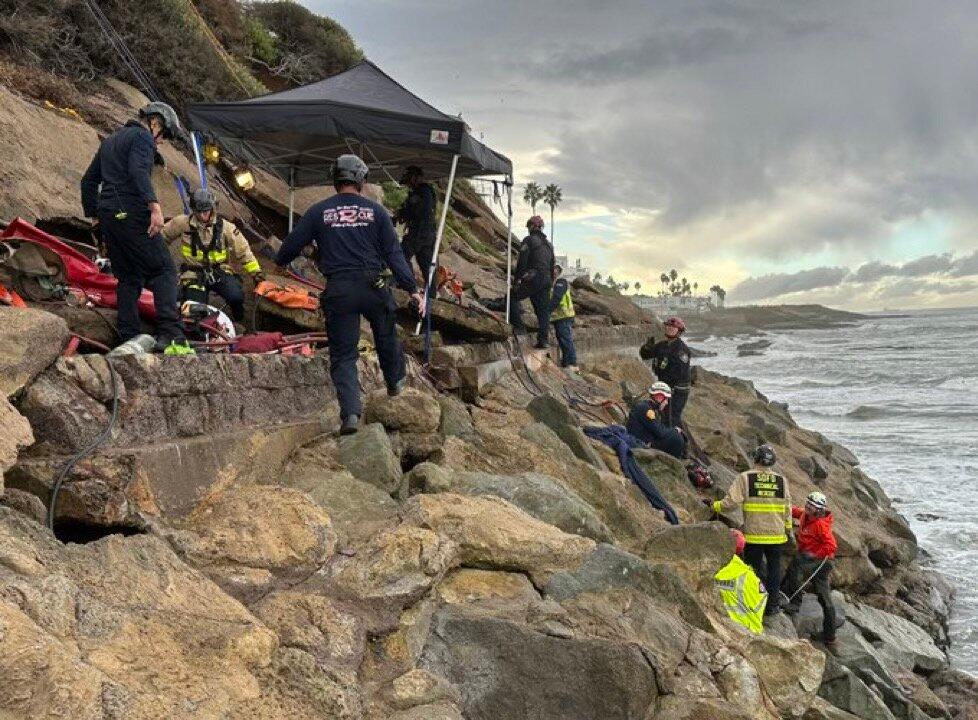 San Diego Firefighters Rescue Man Trapped in Hillside for Days