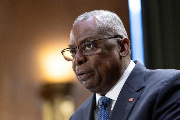 Defense Secretary Lloyd Austin testifies before a Senate Appropriations Committee on Capitol Hill in Washington on Oct. 31, 2023. (Manuel Balce Ceneta/AP Photo)