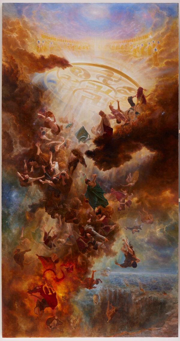 The right panel of "The Infinite Grace of Buddha," by Shao-Han Tsai of Taiwan. (NTD International Figure Painting Competition)