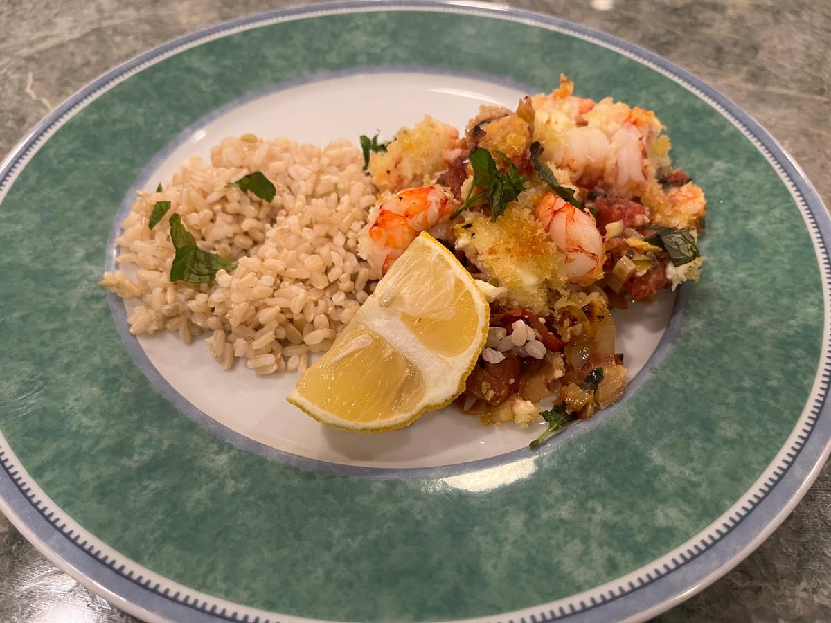 Greek Shrimp With Tomato, Feta, and Mint Is a Quick, Tasty Meal