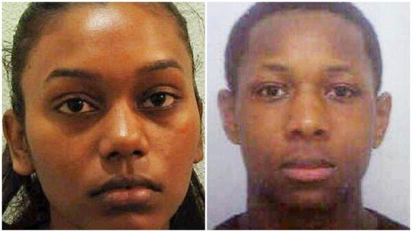 Undated image of "honey trap" Samantha Joseph (L) who was jailed for life under joint enterprise for the murder of Shakilus Townsend (R) in London in July 2008. (Metropolitan Police)