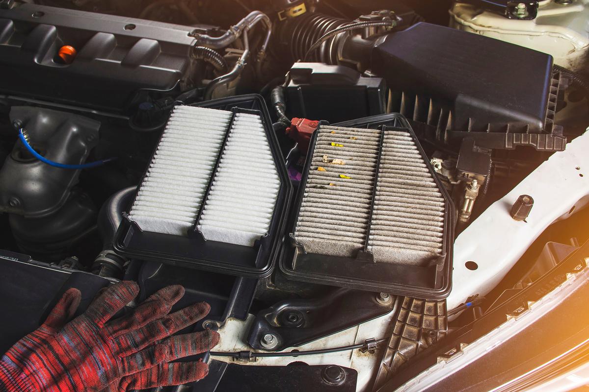 The air filter inside the engine allows for airflow while trapping harmful debris; changing it annually is an easy DIY project. (BLKstudio/Shutterstock)