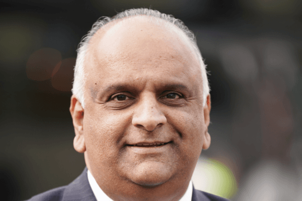 Labour by-election candidate for Rochdale, Azhar Ali, on Feb. 7, 2024. (PA Media)