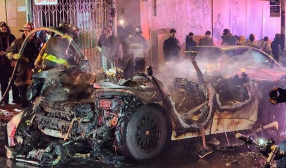 Robotaxi Attacked by Crowd, Graffitied, and Set on Fire in San Francisco