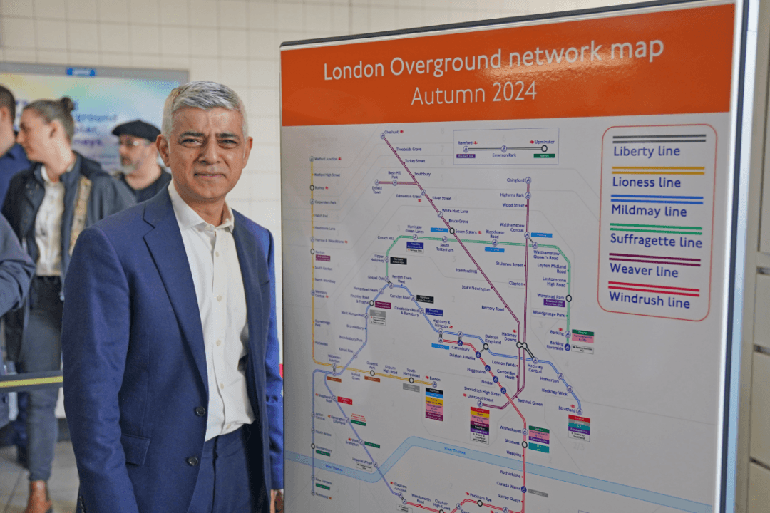 Sadiq Khan Unveils ‘Re-imagining’ of Overground Map for a Modern London