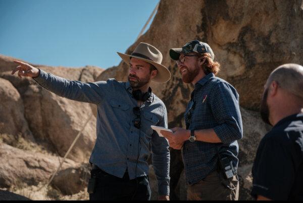 Aaron Burns on set in Oct. 2022 (Courtesy of Johnathan Schutz)