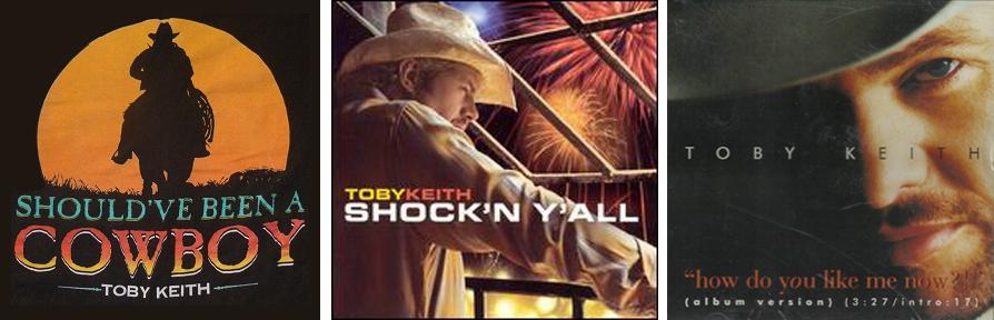 (L) 1993 single from Keith's self-titled debut album, eighth studio album released in 2003, and his second single and title track form his 1999 album. (Public Domain)