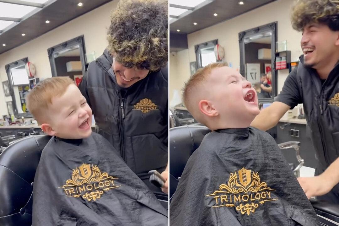 VIDEO: Adorable Toddler’s Uncontrollable Laugh Is So Infectious That His Barber Can’t Go On With Haircut