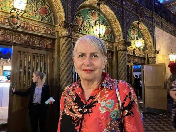 Sheree Taylor attends Shen Yun Performing Arts at the Capitol Theatre in Sydney, Australia, on March 9, 2024. (Melanie Sun/The Epoch Times)