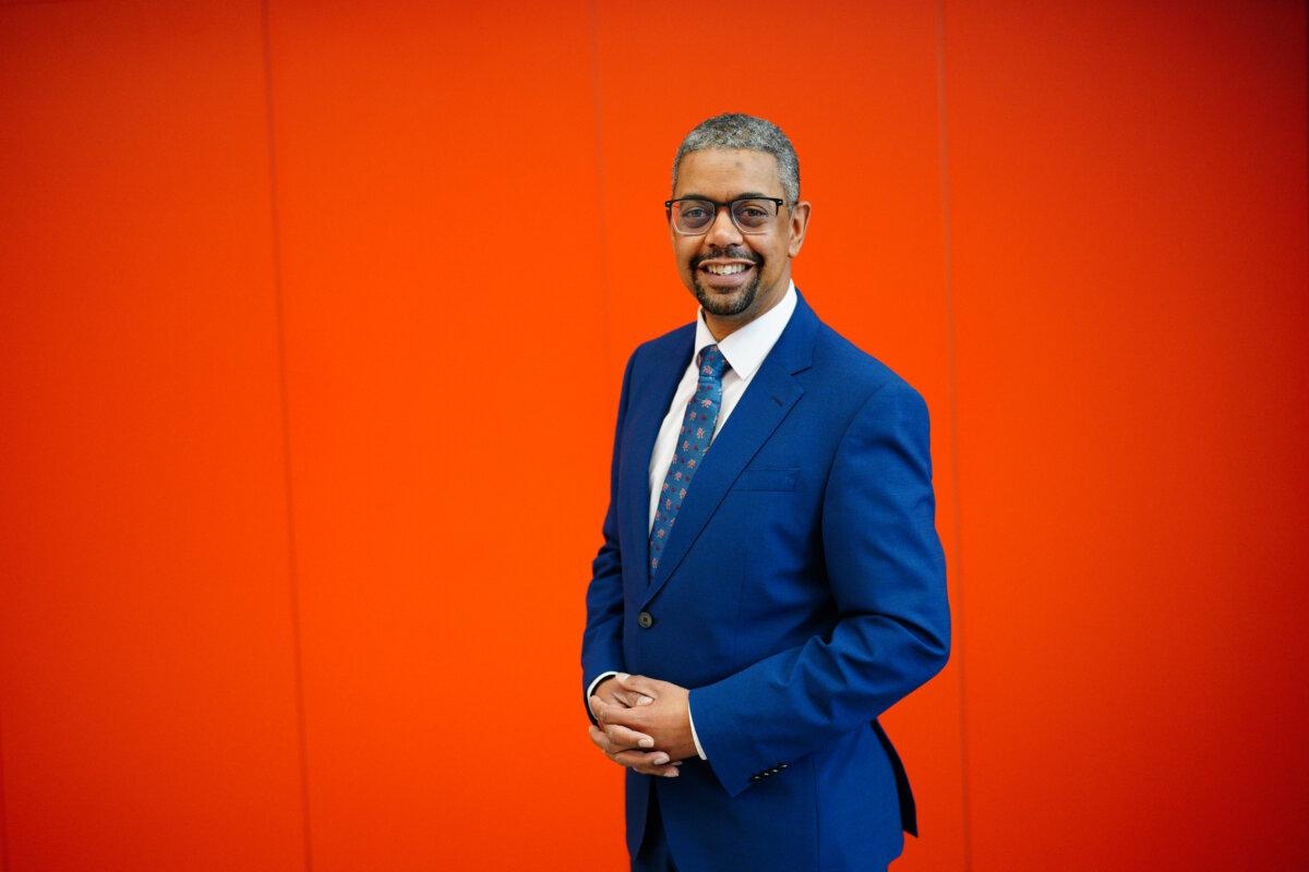 Vaughan Gething at Cardiff University, after being elected as the next Welsh Labour leader and first minister of Wales, in Cardiff, Wales, on March 16, 2024. (Ben Birchall/PA Wire)
