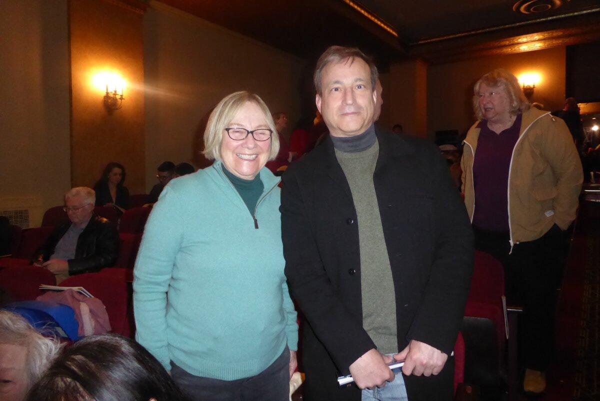 Elaine and David Leschot attend Shen Yun Performing Arts at the State Theatre New Brunswick in New Brunswick in March 2024. (Frank Liang/The Epoch Times)