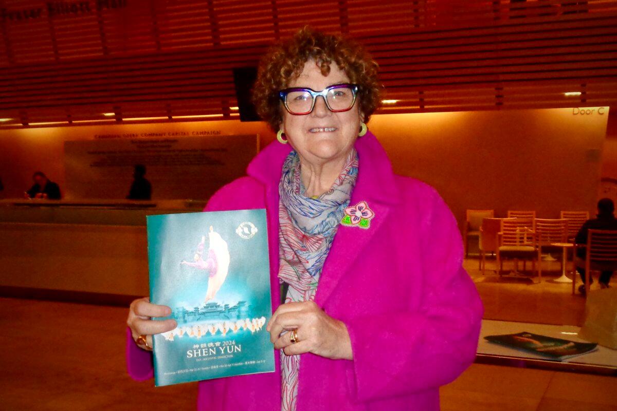 Jean Clinton attended Shen Yun Performing Arts at the Four Seasons Centre for the Performing Arts in Toronto, Canada, on April 6, 2024. (NTD)