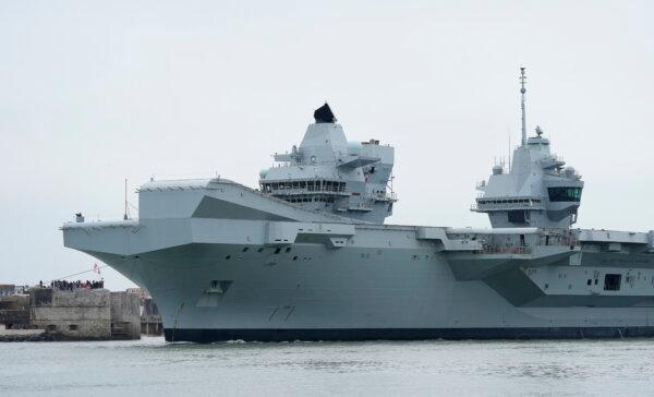Royal Navy aircraft carrier HMS Prince of Wales returns Portsmouth after successfully leading the UK's involvement in Exercise Steadfast Defender, on March 26, 2024. (Andrew Matthews/PA Wire)