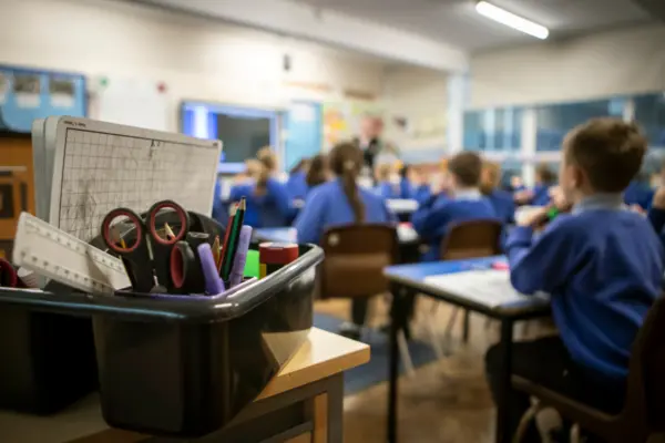 File photo of school children during class at a primary school in England on Nov. 27, 2019. (Danny Lawson/PA Wire)
