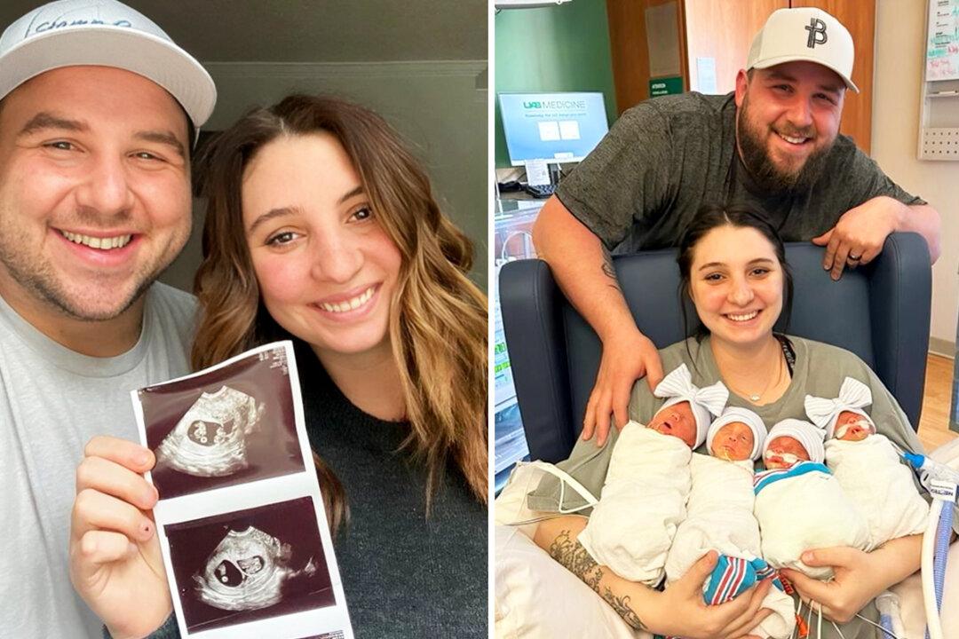 Couple Hoping for a 2nd Child Thrilled When Scan Shows ‘One-in-70-Million’ Rare Quadruplets