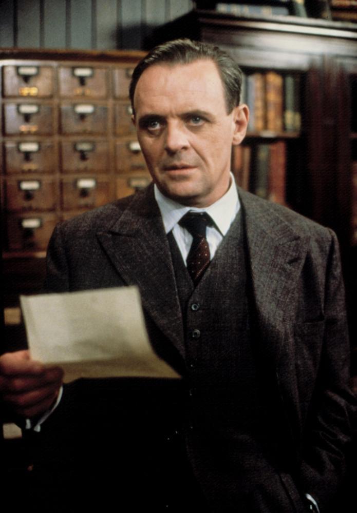 Frank Doel (Anthony Hopkins) reads a letter from Helene Hanff, in "84 Charing Cross Road." (Columbia Pictures)