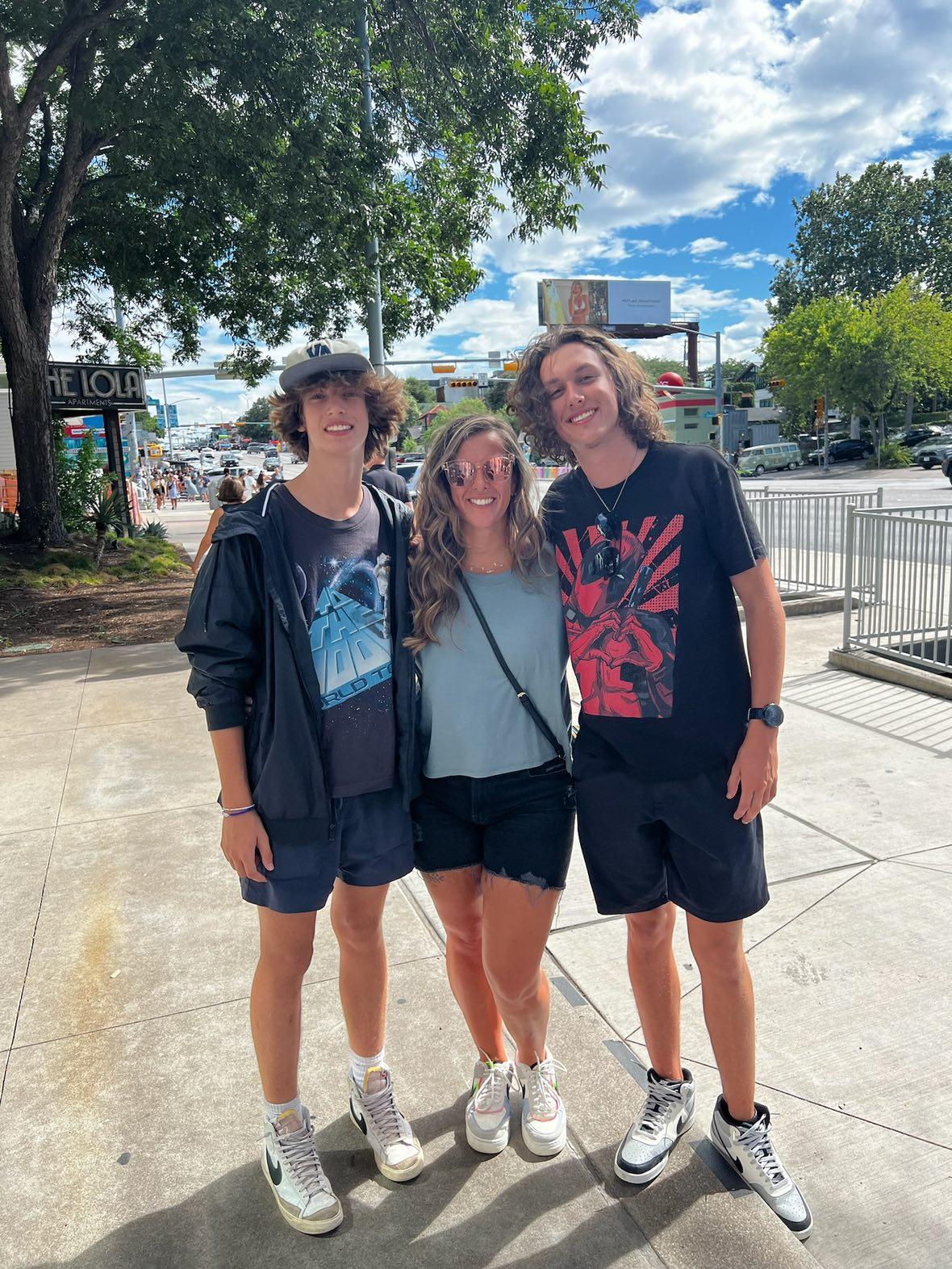 Mrs. Tapley with her sons. (Courtesy of Jeanette Tapley)