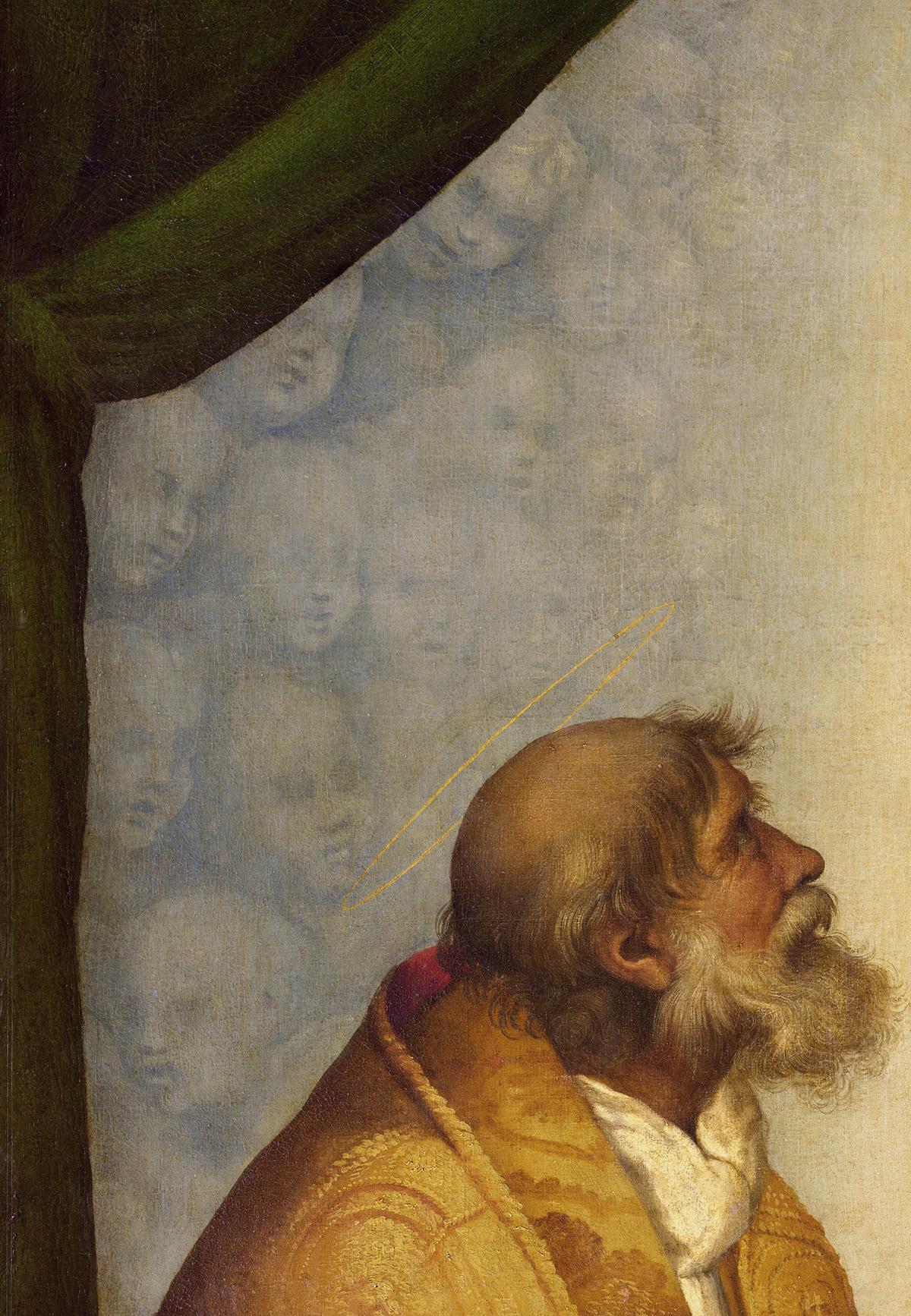 A detail of the cherub heads in the clouds from "Sistine Madonna," circa 1512–1513, by Raphael. (Public Domain)