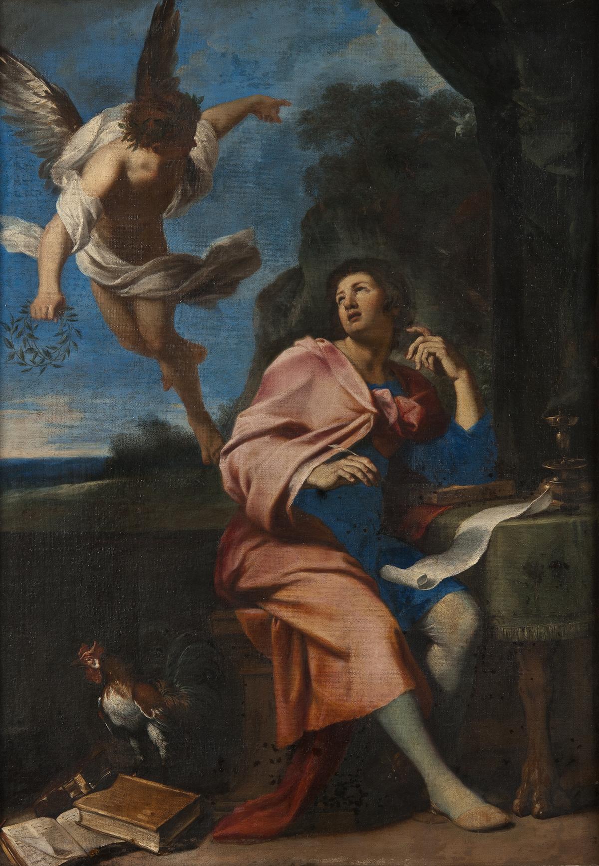 "The Study of the Literate: Allegory of Poetry," 17th century, attributed to Giovanni Francesco Romanelli. Oil on canvas. National Museum of Fine Arts, Stockholm. (Public Domain)